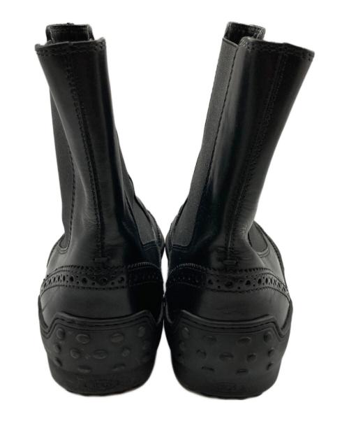 TOD'S（トッズ）TOD'S (トッズ) ウィングチップサイドゴアブーツ ブラック サイズ:38の古着・服飾アイテム