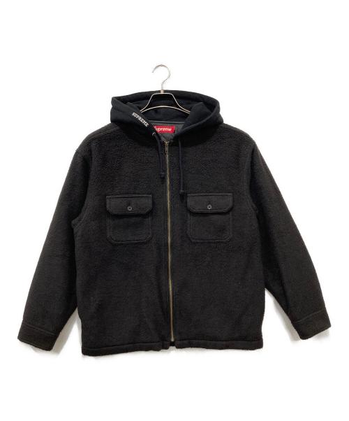 SUPREME（シュプリーム）Supreme (シュプリーム) Fleece Zip Up Hooded Shirt/23AW ブラウン×ブラック サイズ:Sの古着・服飾アイテム