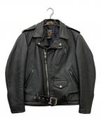 Schottショット）の古着「ワンスターダブルライダースジャケット」｜ブラック