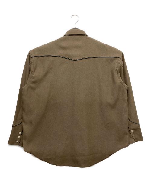 Wrangler（ラングラー）Wrangler (ラングラー) Schott (ショット) ウエスタンシャツ ブラウン サイズ:Lの古着・服飾アイテム