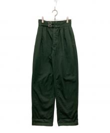 leno（リノ）の古着「DOUBLE BELTED GURKHA TROUSERS」｜グリーン