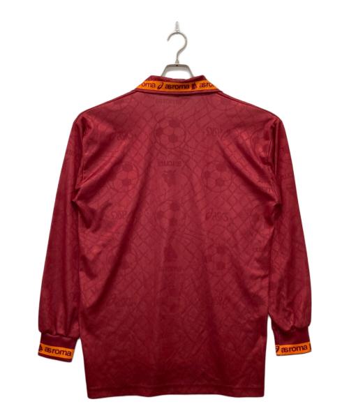 asics（アシックス）asics (アシックス) レースアップゲームシャツ/イタリア製 レッド サイズ:XLの古着・服飾アイテム