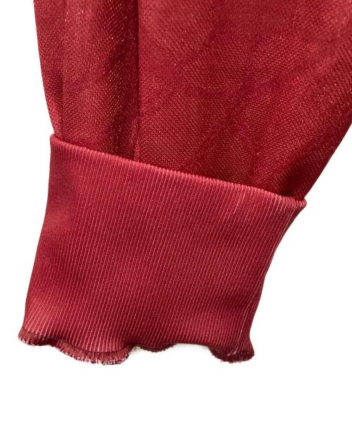 asics（アシックス）asics (アシックス) レースアップゲームシャツ/イタリア製 レッド サイズ:XLの古着・服飾アイテム