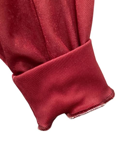 asics（アシックス）asics (アシックス) レースアップゲームシャツ/イタリア製 レッド サイズ:XLの古着・服飾アイテム