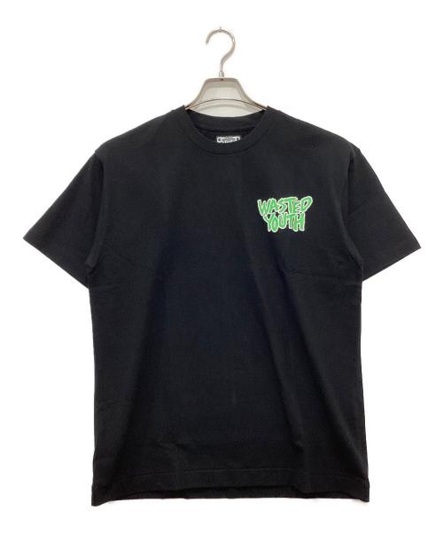 WASTED YOUTH（ウェイステッドユース）WASTED YOUTH (ウエステッド ユース) プリントTシャツ ブラック サイズ:Lの古着・服飾アイテム