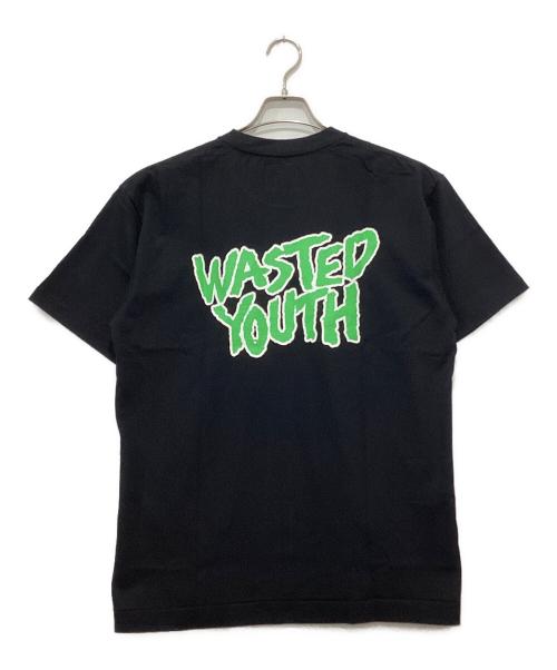 WASTED YOUTH（ウェイステッドユース）WASTED YOUTH (ウエステッド ユース) プリントTシャツ ブラック サイズ:Lの古着・服飾アイテム