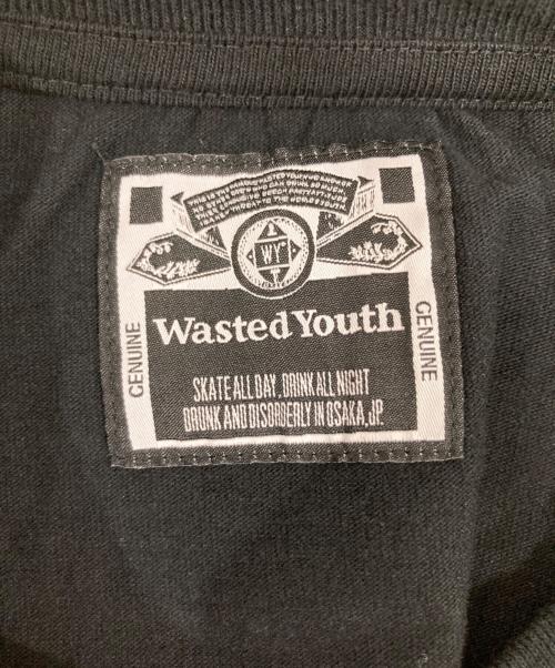 WASTED YOUTH（ウェイステッドユース）WASTED YOUTH (ウエステッド ユース) プリントTシャツ ブラック サイズ:Lの古着・服飾アイテム