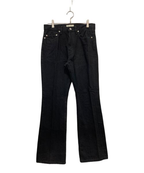 jieda（ジエダ）jieda (ジエダ) OW FLARE DENIM PANTS ブラック サイズ:1の古着・服飾アイテム