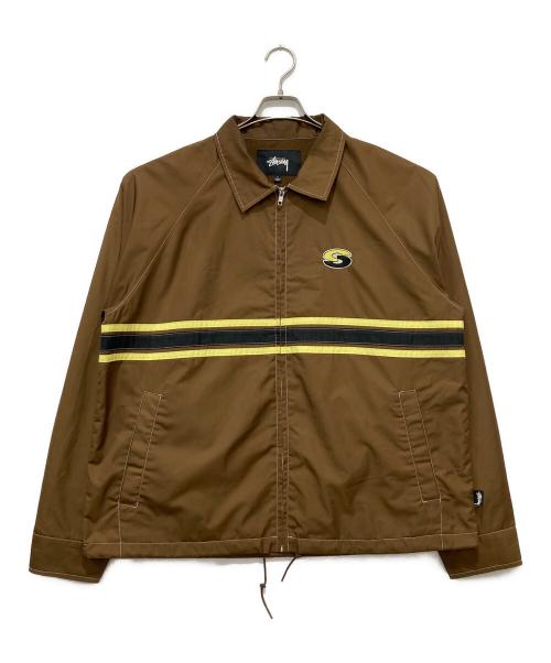 stussy（ステューシー）stussy (ステューシー) Stripe Zip ブラウン サイズ:Lの古着・服飾アイテム