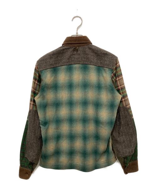 eYe COMME des GARCONS JUNYAWATANABE MAN（アイ コム デ ギャルソン ジュンヤ ワタナベ マン）eYe COMME des GARCONS JUNYAWATANABE MAN PENDLETON (ペンドルトン) フランネル切替シャツ/13AW/AD2013 ブラウン サイズ:Mの古着・服飾アイテム