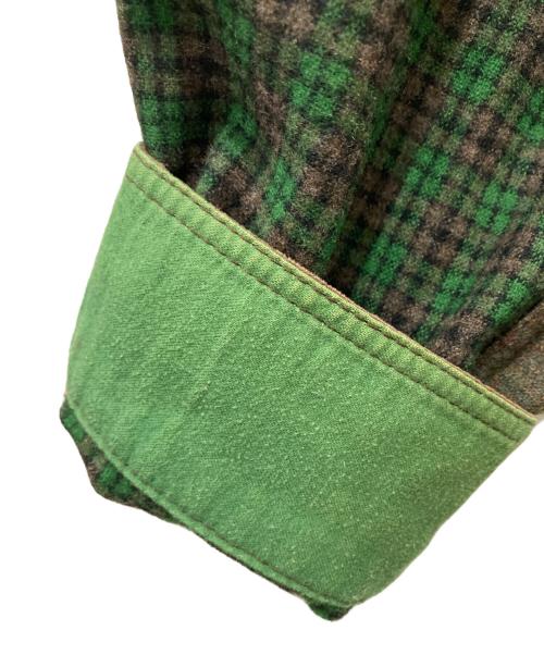 eYe COMME des GARCONS JUNYAWATANABE MAN（アイ コム デ ギャルソン ジュンヤ ワタナベ マン）eYe COMME des GARCONS JUNYAWATANABE MAN PENDLETON (ペンドルトン) フランネル切替シャツ/13AW/AD2013 ブラウン サイズ:Mの古着・服飾アイテム