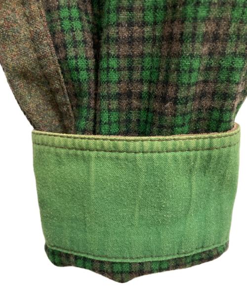 eYe COMME des GARCONS JUNYAWATANABE MAN（アイ コム デ ギャルソン ジュンヤ ワタナベ マン）eYe COMME des GARCONS JUNYAWATANABE MAN PENDLETON (ペンドルトン) フランネル切替シャツ/13AW/AD2013 ブラウン サイズ:Mの古着・服飾アイテム