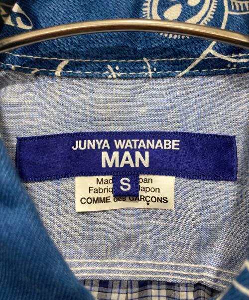 COMME des GARCONS JUNYA WATANABE MAN（コム デ ギャルソン ジュンヤ ワタナベ マン）COMME des GARCONS JUNYA WATANABE MAN (コム デ ギャルソン ジュンヤ ワタナベ マン) アロハシャツ/AD2021 ホワイト×ブルー サイズ:Sの古着・服飾アイテム