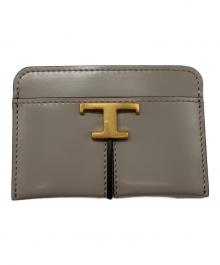 TOD'S（トッズ）の古着「T タイムレス レザー クレジッ ト カード ケース」｜グレー
