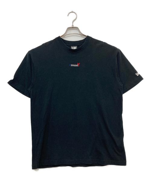 New Era（ニューエラ）New Era (ニューエラ) GROUND Y (グラウンドワイ) コラボロゴ刺繍プリントTシャツ ブラック サイズ:XLの古着・服飾アイテム