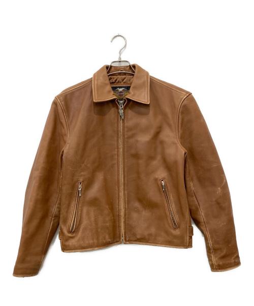 HARLEY-DAVIDSON（ハーレーダビッドソン）HARLEY-DAVIDSON (ハーレーダビッドソン) レザージャケット ブラウン サイズ:Lの古着・服飾アイテム