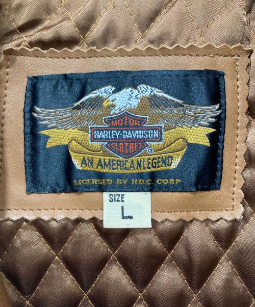 HARLEY-DAVIDSON（ハーレーダビッドソン）HARLEY-DAVIDSON (ハーレーダビッドソン) レザージャケット ブラウン サイズ:Lの古着・服飾アイテム