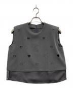 Ameriアメリ）の古着「DOUBLE HEAT CUT HEART TOP」｜グレー