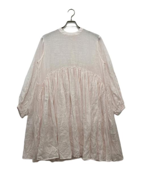 BEARDSLEY（ビアズリー）BEARDSLEY (ビアズリー) ギャザーチュニックワンピース ピンク サイズ:Fの古着・服飾アイテム