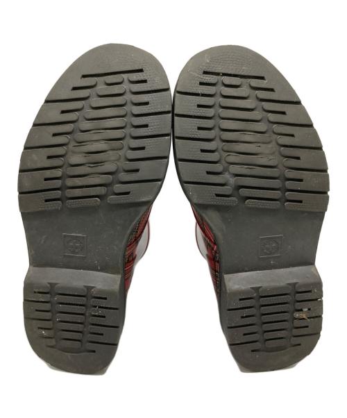 Dr.Martens（ドクターマーチン）Dr.Martens (ドクターマーチン) チェックブーツ レッド サイズ:US5の古着・服飾アイテム