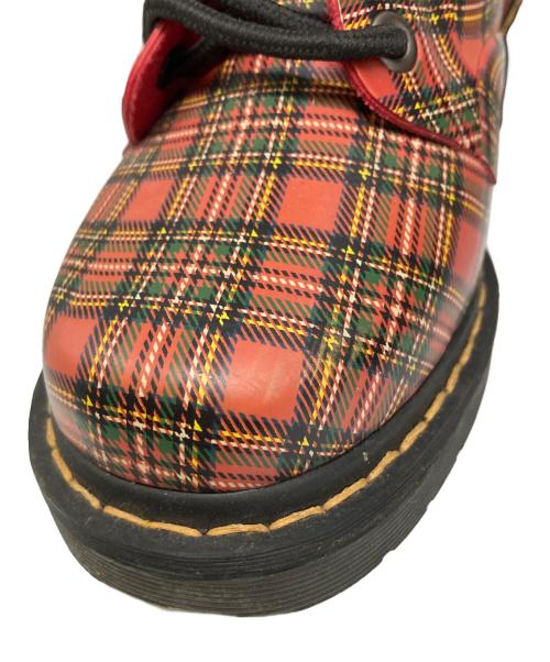 Dr.Martens（ドクターマーチン）Dr.Martens (ドクターマーチン) チェックブーツ レッド サイズ:US5の古着・服飾アイテム