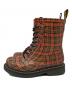 Dr.Martens (ドクターマーチン) チェックブーツ レッド サイズ:US5：6000円