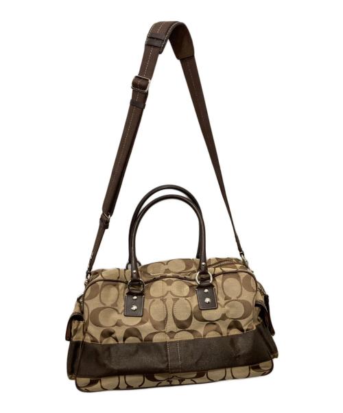 COACH（コーチ）COACH (コーチ) ボストンバッグ ベージュの古着・服飾アイテム