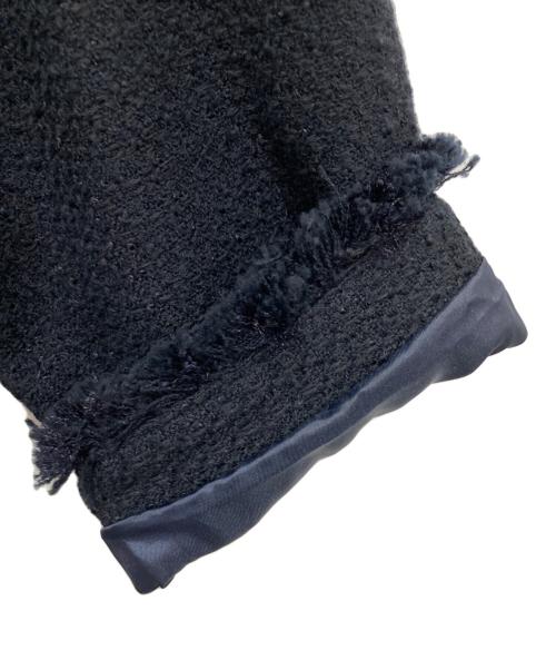 green label relaxing（グリーンレーベルリラクシング）green label relaxing (グリーンレーベルリラクシング) ツイード ポケット ノーカラー ジャケット ネイビー サイズ:38の古着・服飾アイテム