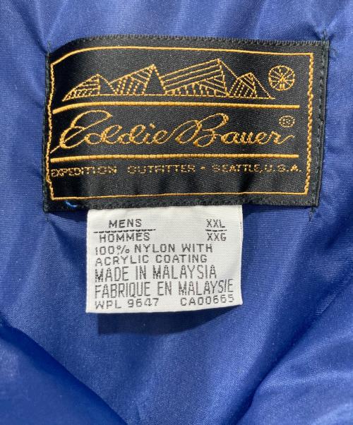 Eddie Bauer（エディーバウアー）Eddie Bauer (エディーバウアー) ハーフボタンスタンドカラーナイロンジャケット ネイビー サイズ:XXLの古着・服飾アイテム