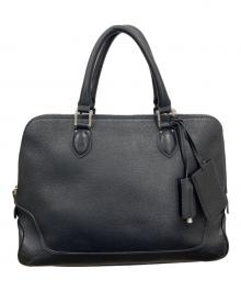 PELLE MORBIDA（ペッレモルビダ）の古着「レザーハンドバッグ」｜ネイビー