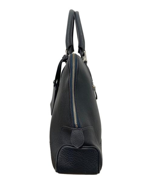 PELLE MORBIDA（ペッレモルビダ）PELLE MORBIDA (ペッレモルビダ) レザーハンドバッグ ネイビーの古着・服飾アイテム