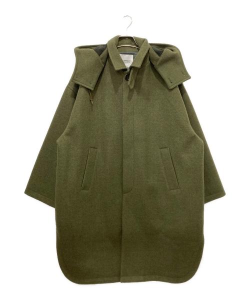 BEAMS BOY（ビームスボーイ）BEAMS BOY (ビームスボーイ) ポリエステル メルトン デタッチ フード コート グリーン サイズ:不明の古着・服飾アイテム