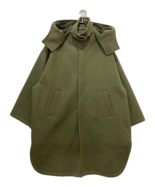 BEAMS BOY（ビームスボーイ）BEAMS BOY (ビームスボーイ) ポリエステル メルトン デタッチ フード コート グリーン サイズ:不明の古着・服飾アイテム