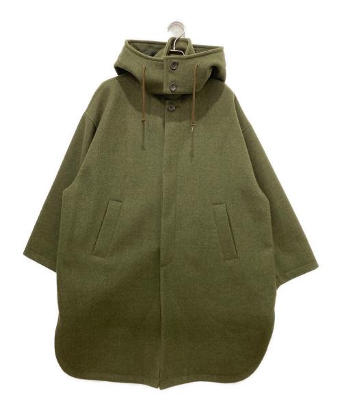 BEAMS BOY（ビームスボーイ）BEAMS BOY (ビームスボーイ) ポリエステル メルトン デタッチ フード コート グリーン サイズ:不明の古着・服飾アイテム