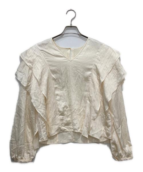 Noble（ノーブル）Noble (ノーブル) シボサテンレイヤースリーブブラウス アイボリー サイズ:-の古着・服飾アイテム