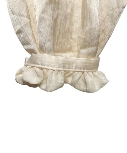 Noble（ノーブル）Noble (ノーブル) シボサテンレイヤースリーブブラウス アイボリー サイズ:-の古着・服飾アイテム