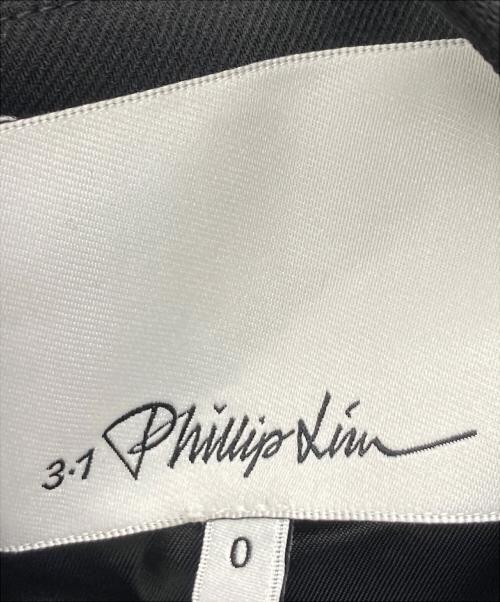 3.1 phillip lim（スリーワンフィリップリム）3.1 phillip lim (スリーワンフィリップリム) ツイルバイカージャケット ブラックの古着・服飾アイテム