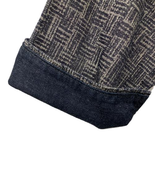 45R（フォーティファイブ・アール）45R (フォーティファイブ・アール) 算崩しジャカードデニムのドレス ネイビー×グレー サイズ:2の古着・服飾アイテム