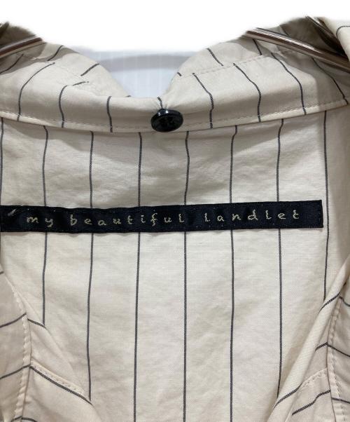 My Beautiful Landlet（マイビューティフルランドレット）My Beautiful Landlet (マイビューティフルランドレット) タイプライタークロスSSトレンチシャツ ベージュの古着・服飾アイテム