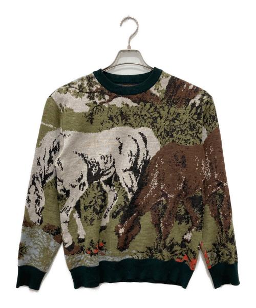 son of the cheese（（サノバチーズ））son of the cheese (（サノバチーズ）) Horse Knit グリーン サイズ:Lの古着・服飾アイテム