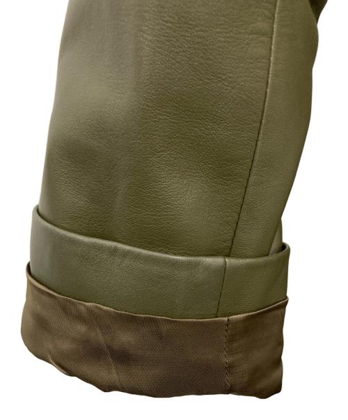 LOEWE（ロエベ）LOEWE (ロエベ) ラムレザーコート グリーン サイズ:40の古着・服飾アイテム