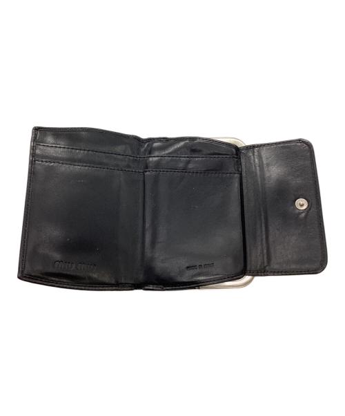 MIU MIU（ミュウミュウ）MIU MIU (ミュウミュウ) がま口財布 ブラックの古着・服飾アイテム