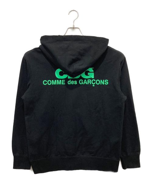 CDG（シーディージー）CDG (シーディージー) ジップパーカー/バック ロゴ プリント ジップ パーカー ブラック サイズ:Lの古着・服飾アイテム