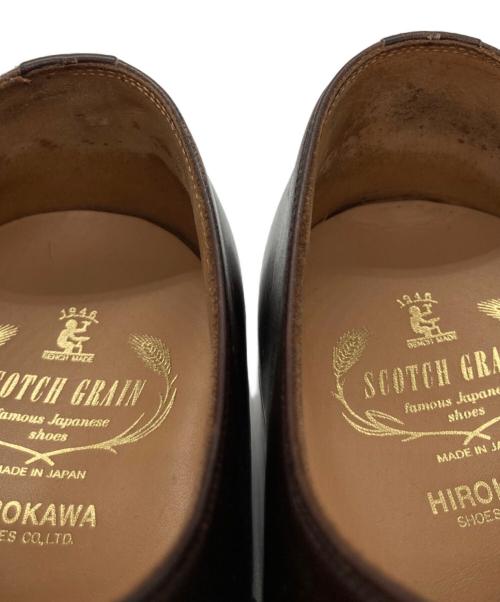 SCOTCH GRAIN（スコッチグレイン）SCOTCH GRAIN (スコッチグレイン) ストレートチップシューズ ブラウン サイズ:26ｃｍの古着・服飾アイテム