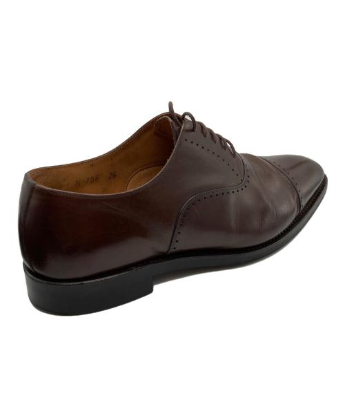 SCOTCH GRAIN（スコッチグレイン）SCOTCH GRAIN (スコッチグレイン) ストレートチップシューズ ブラウン サイズ:26ｃｍの古着・服飾アイテム