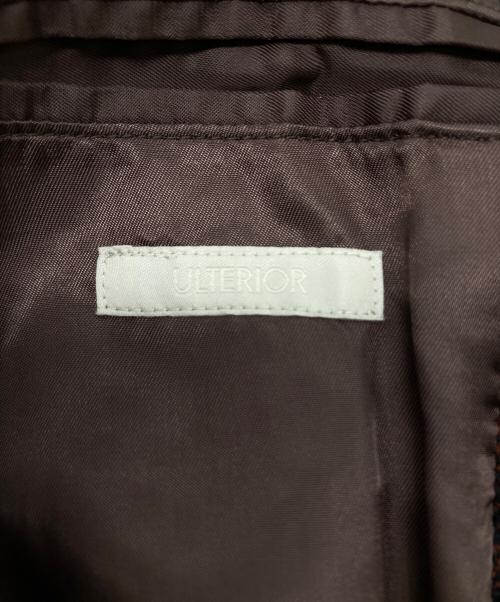 ULTERIOR（アルテリア）ULTERIOR (アルテリア) コットンベビー アルパカ ツイードスタンドカラー ジャケット ブラウン サイズ:3の古着・服飾アイテム