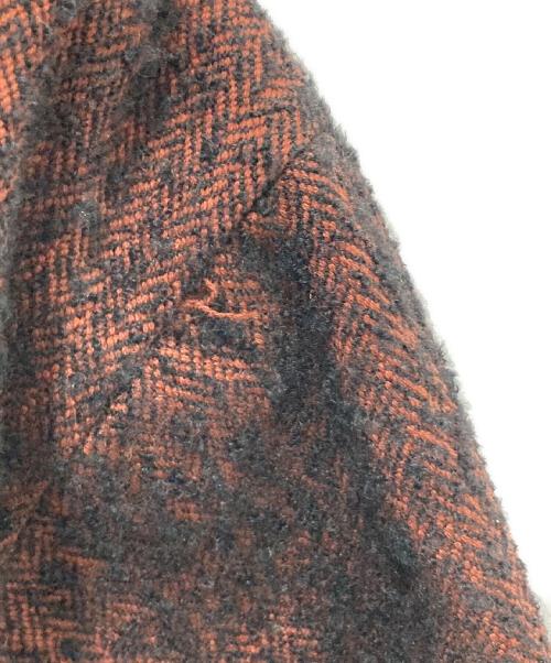 ULTERIOR（アルテリア）ULTERIOR (アルテリア) コットンベビー アルパカ ツイードスタンドカラー ジャケット ブラウン サイズ:3の古着・服飾アイテム