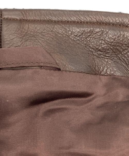 ULTERIOR（アルテリア）ULTERIOR (アルテリア) コットンベビー アルパカ ツイードスタンドカラー ジャケット ブラウン サイズ:3の古着・服飾アイテム