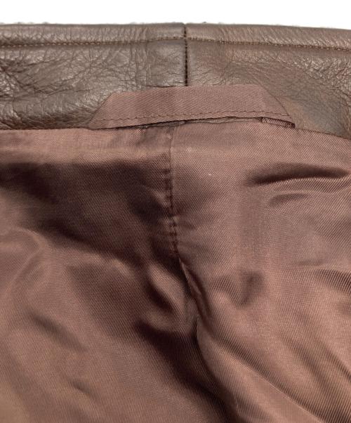 ULTERIOR（アルテリア）ULTERIOR (アルテリア) コットンベビー アルパカ ツイードスタンドカラー ジャケット ブラウン サイズ:3の古着・服飾アイテム