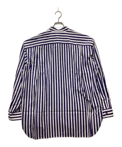 ISSEY MIYAKE（イッセイミヤケ）ISSEY MIYAKE (イッセイミヤケ) ストライプシャツ ブルー×ホワイト サイズ:3の古着・服飾アイテム